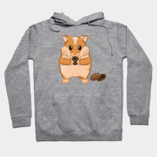 Pixel Art Hungry Hamster Hoodie